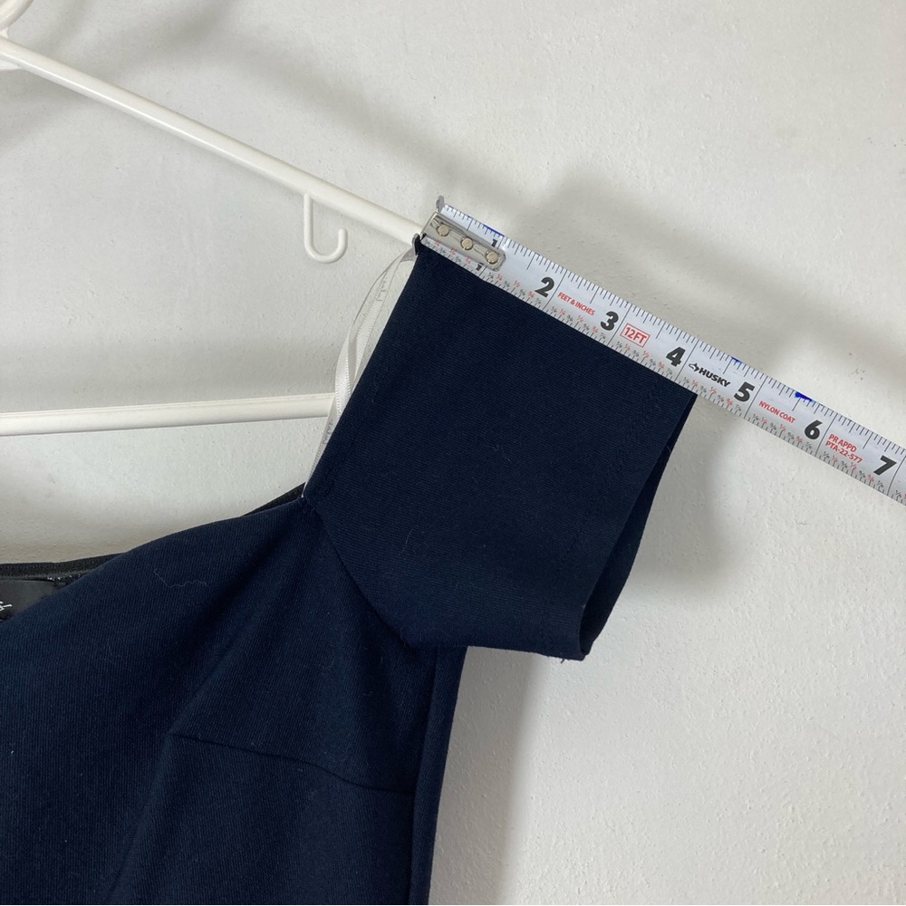 Lulus How Much I Care Off-The-Shoulder Midi Dress Basic Sleeved Blue XS - Picture 8 of 16